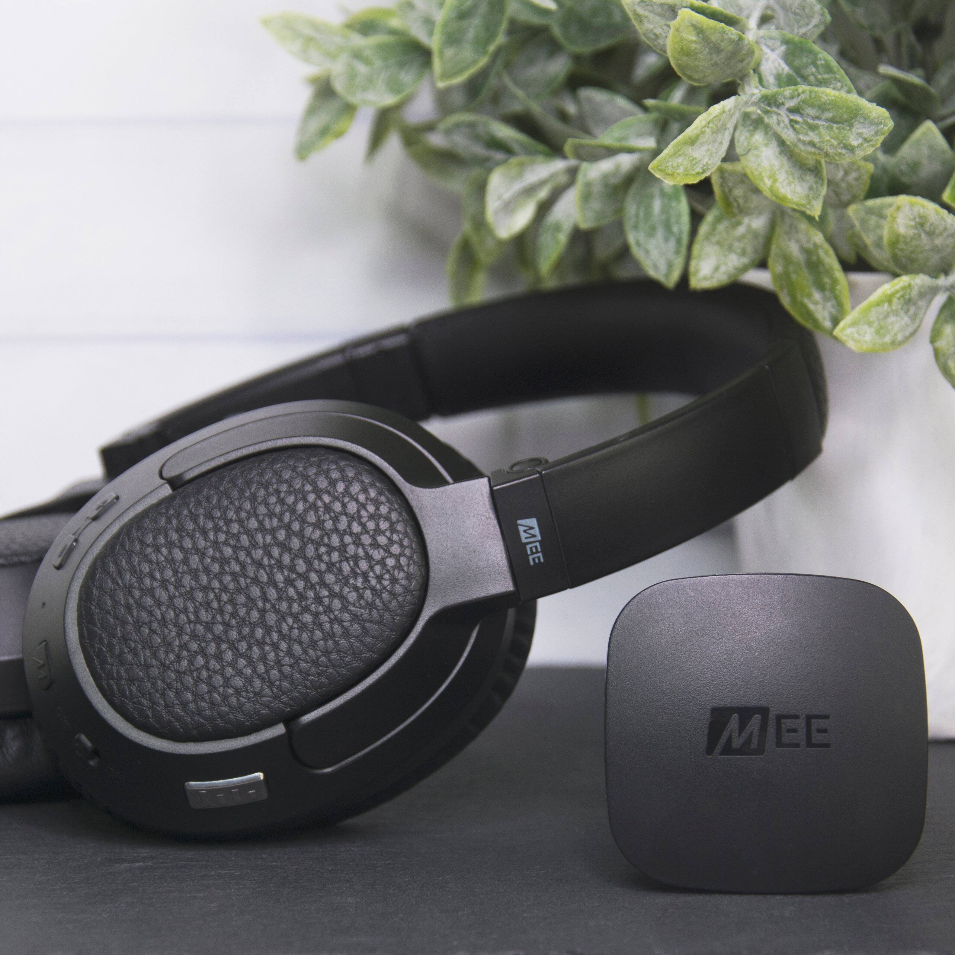 Alt View 20. MEE audio - Connect T1CMA Wireless TV Headphone System with Over-the-Ear Headphones and Bluetooth Audio Transmitter - Black.