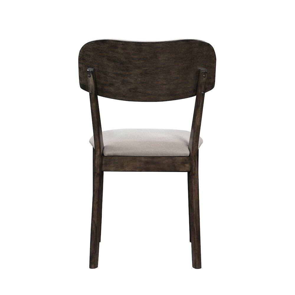 Alt View 2. New Classic Furniture - Rex Wood Upholstered Dining Chair (Set of 2), Walnut - Brown.