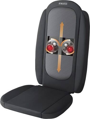 Angle Standard. HoMedics - Shiatsu Massage Cushion - Black/Silver.