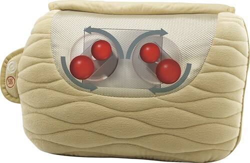 Front Standard. HoMedics - Ultra Plush Shiatsu Pillow - Camel.