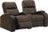 Angle. TheaterSeatStore - Headliner 2-Seat Curved Leather Home Theater Seating - Brown.