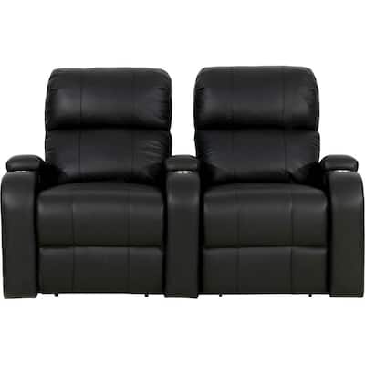 Octane Seating - Headliner Straight 2-Seat Manual Recline Home Theater Seating - Black
