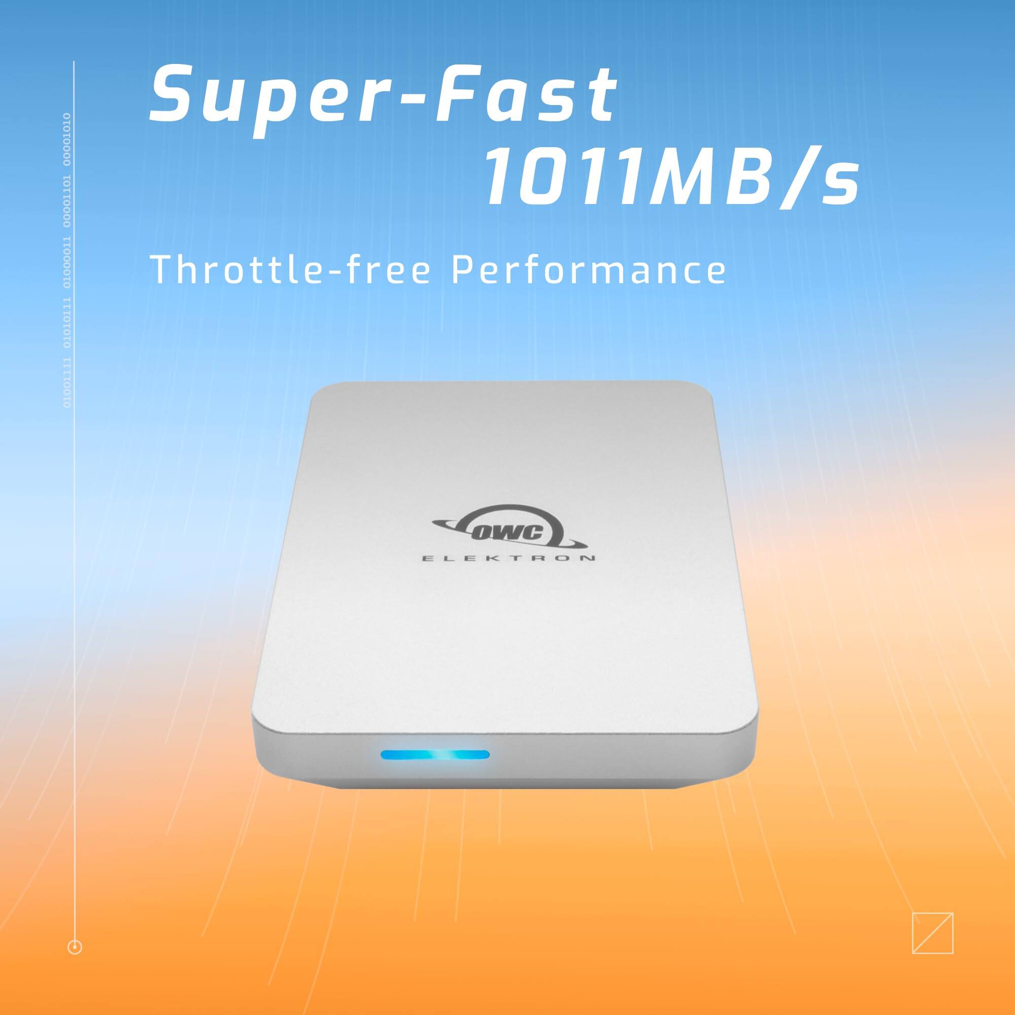 Super-Fast 1011MB/s  
Throttle-free Performance  
OWC ELEKTRON