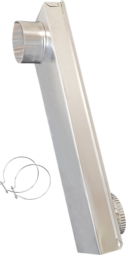 Angle. Smart Choice - 0" to 18" Periscope Dryer Vent Required for Hook-Up - Silver.
