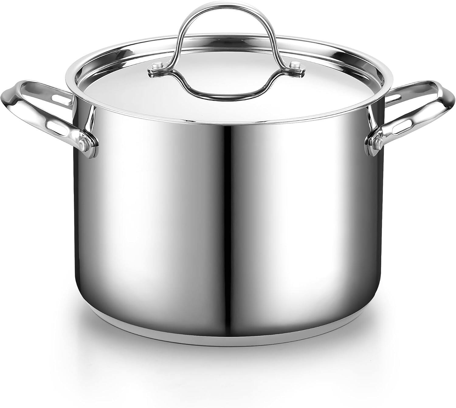Front. Cooks Standard - Cooks Standard Classic 02519 Stainless Steel Stockpot with Lid, 8-QT - stainless steel.