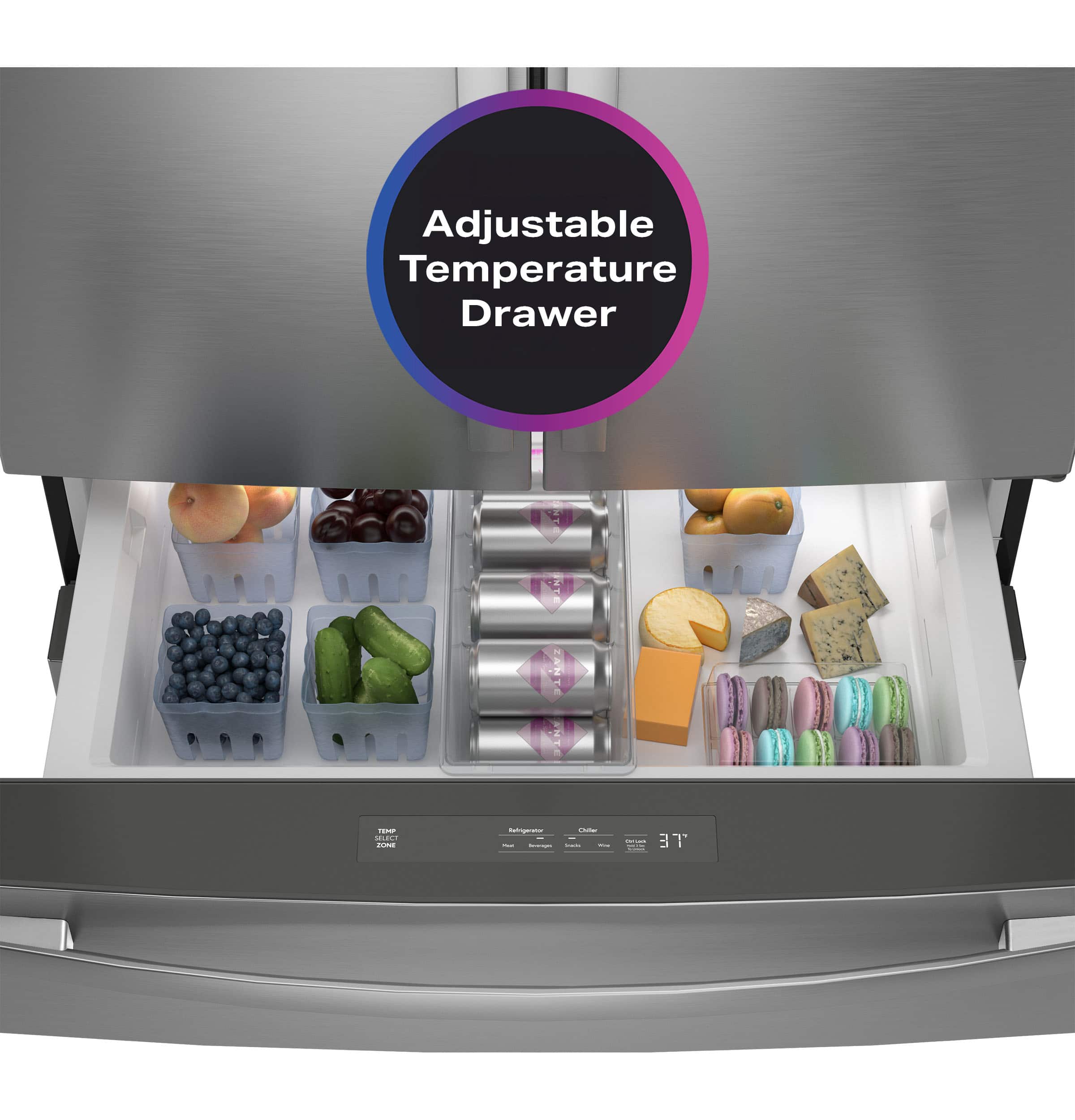 Adjustable Temperature Drawer 5 Zante San F ddt I - I - : I : : : TE