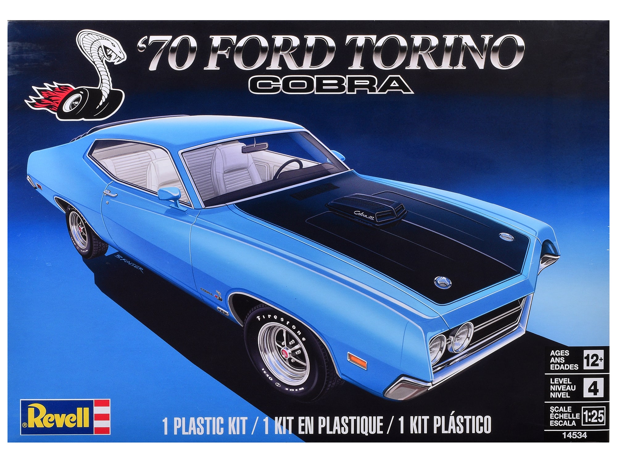 Level 4 Model Kit 1970 Ford Torino Cobra 1/25 Scale Model by Revell price history on PriceWatchPro