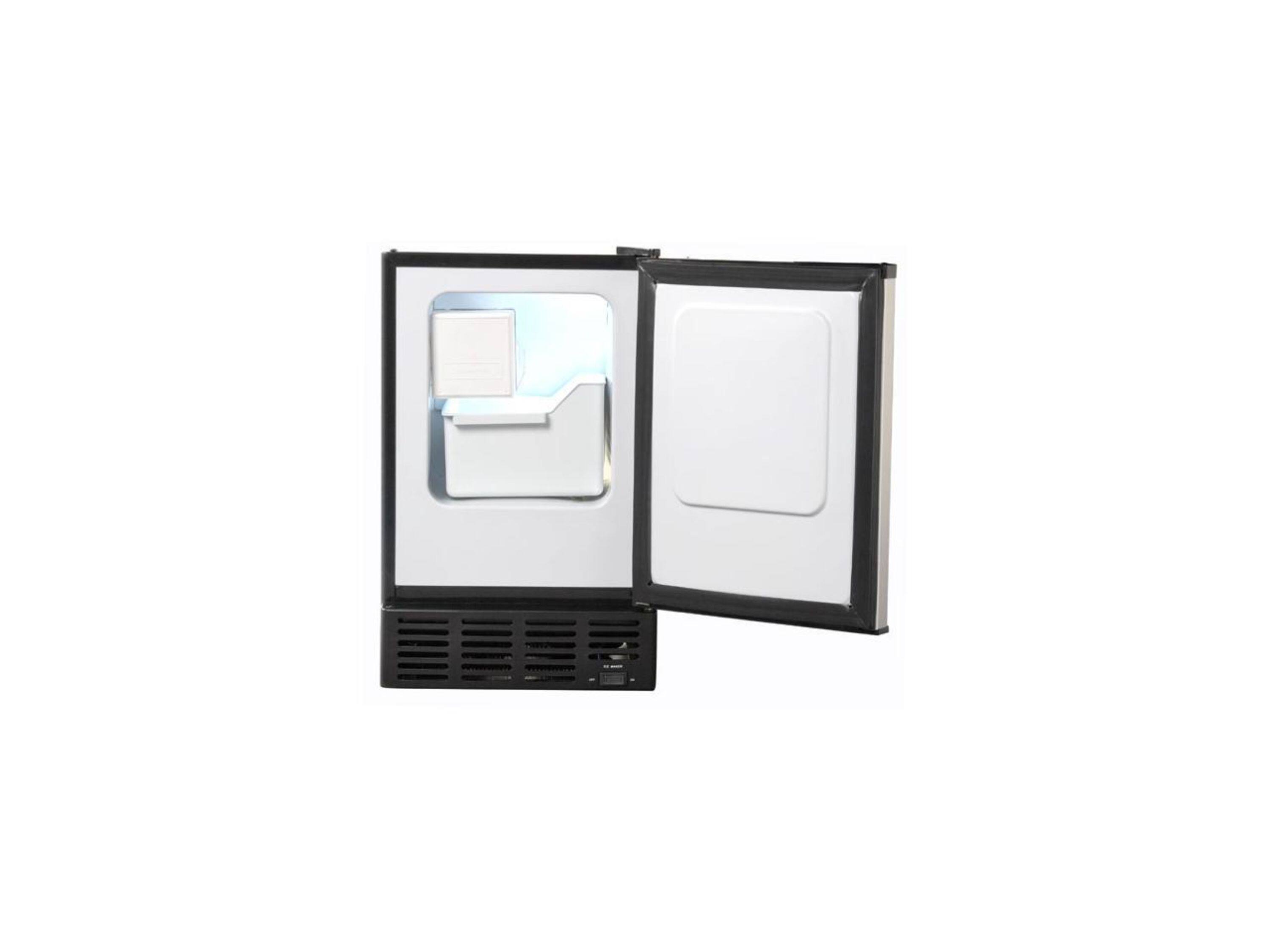 Alt View 4. SPT - 15" 12-Lb. Freestanding Icemaker - Stainless steel.