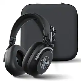 TREBLAB - U5 - Hybrid Active Noise Cancelling Headphones Over-Ear, Deep Bass, 55H Battery, Bluetooth 5.3, Water-Resistant IPX4 - Black
