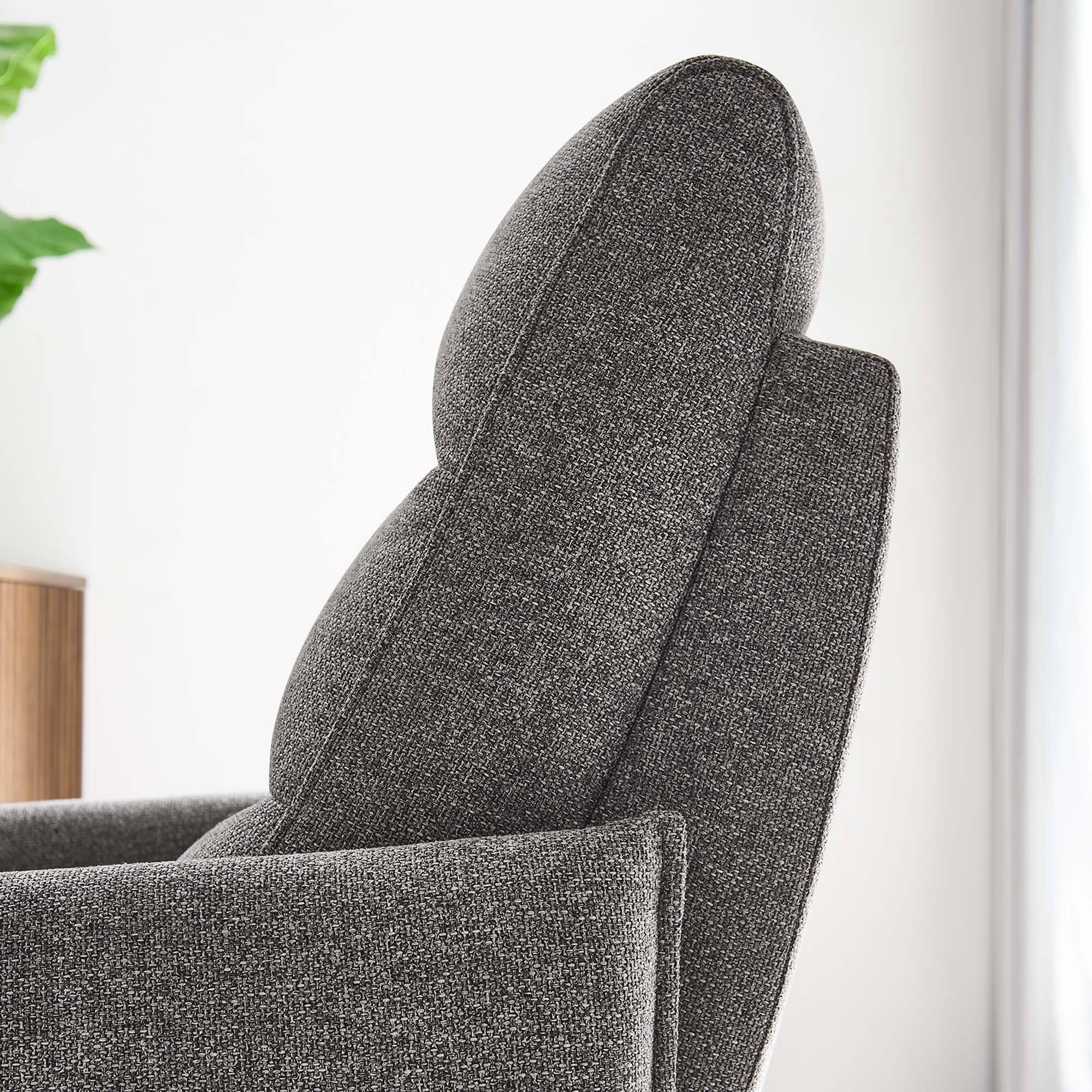 Alt View 1. Modway - Etta Upholstered Fabric Lounge Chair by Modway - Light Gray.