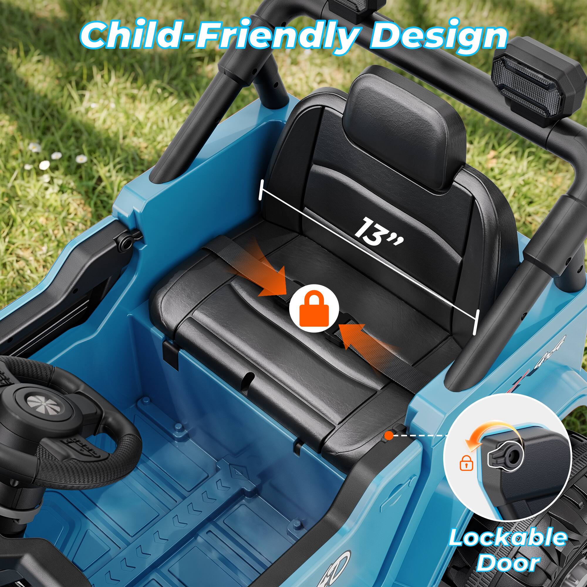 Child-Friendly Design

13"

Lockable Door
