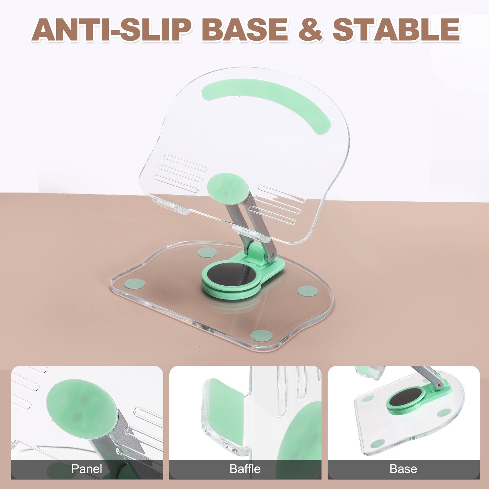ANTI-SLIP BASE & STABLE

Panel  
Baffle  
Base