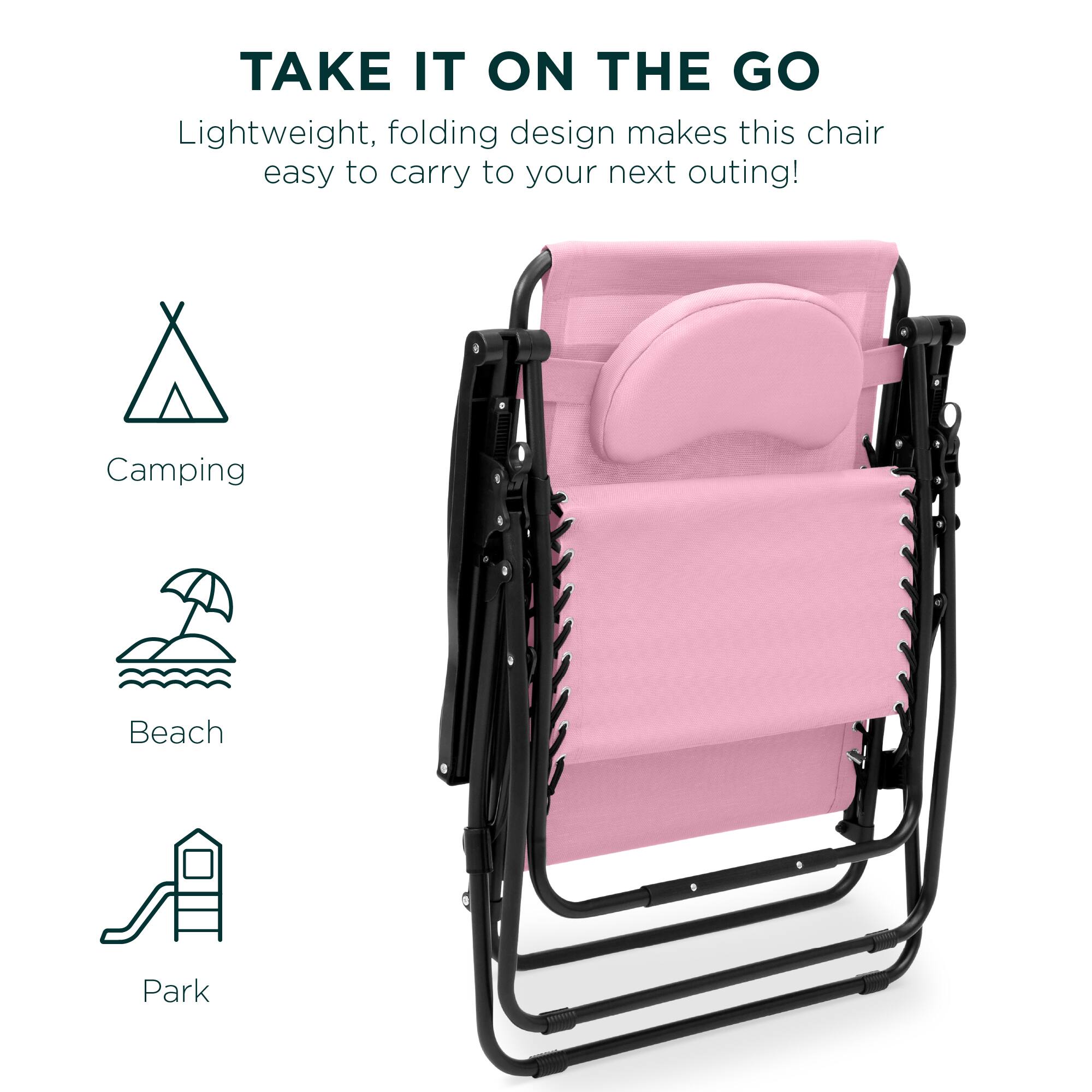 TAKE IT ON THE GO  
Lightweight, folding design makes this chair easy to carry to your next outing!  

Camping  
Beach  
Park