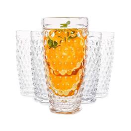 BreeBe - Hobnail Collection Highball Glass (13.3 oz. set of 6) - Clear