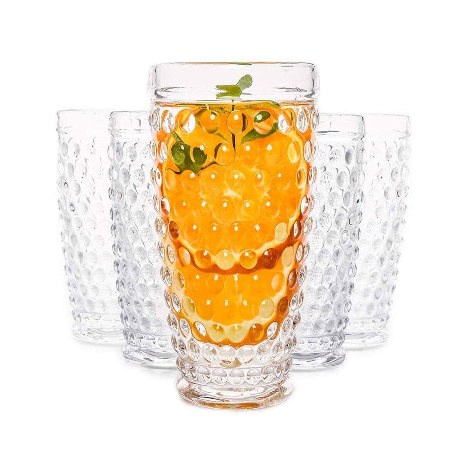 Front. BreeBe - Hobnail Collection Highball Glass (13.3 oz. set of 6) - Clear.