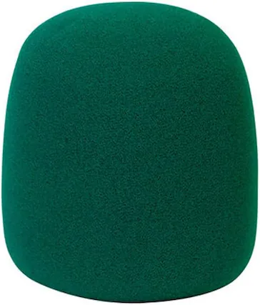 Front. On Stage Stands - On-Stage Foam Windscreen (Green) (ASWS58-GRN) - Green.