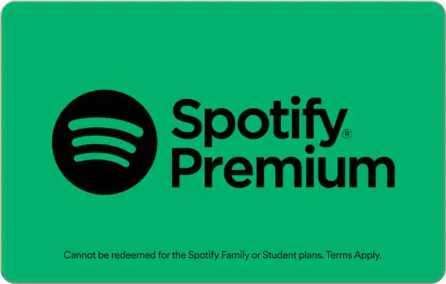 Front. Spotify - $60 Gift Card.