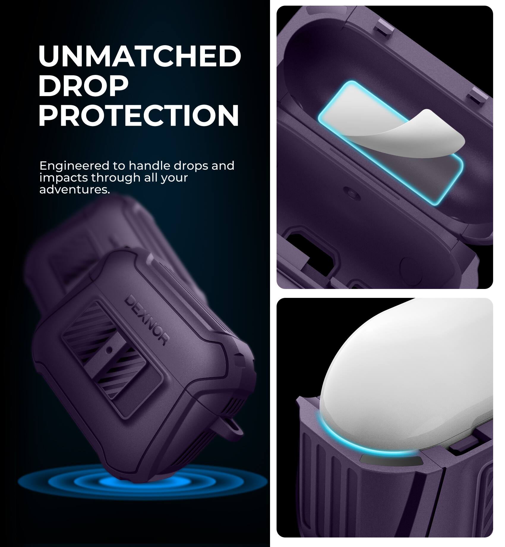 UNMATCHED DROP PROTECTION  
Engineered to handle drops and impacts through all your adventures.  
DEXNOR