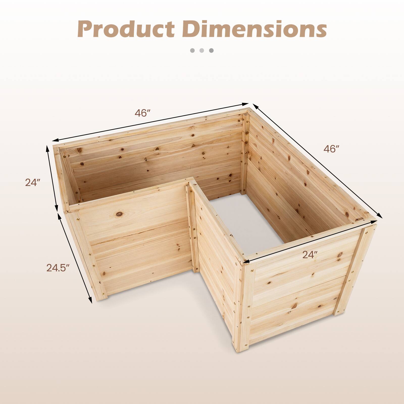 Product Dimensions: 46" x 46" x 24" x 24.5"