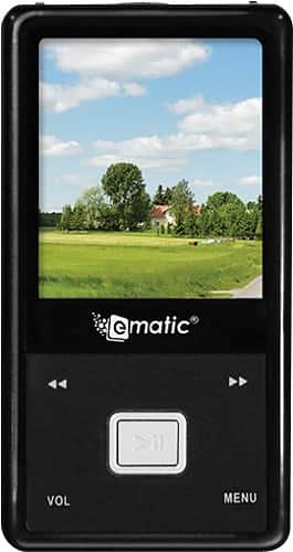 Front Standard. Ematic - 4GB* MP3 Player - Black.