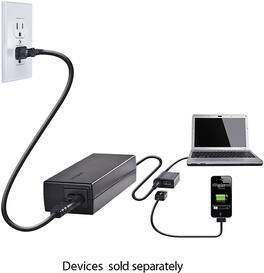 Targus - Laptop Charger with USB Fast Charging Port - Black