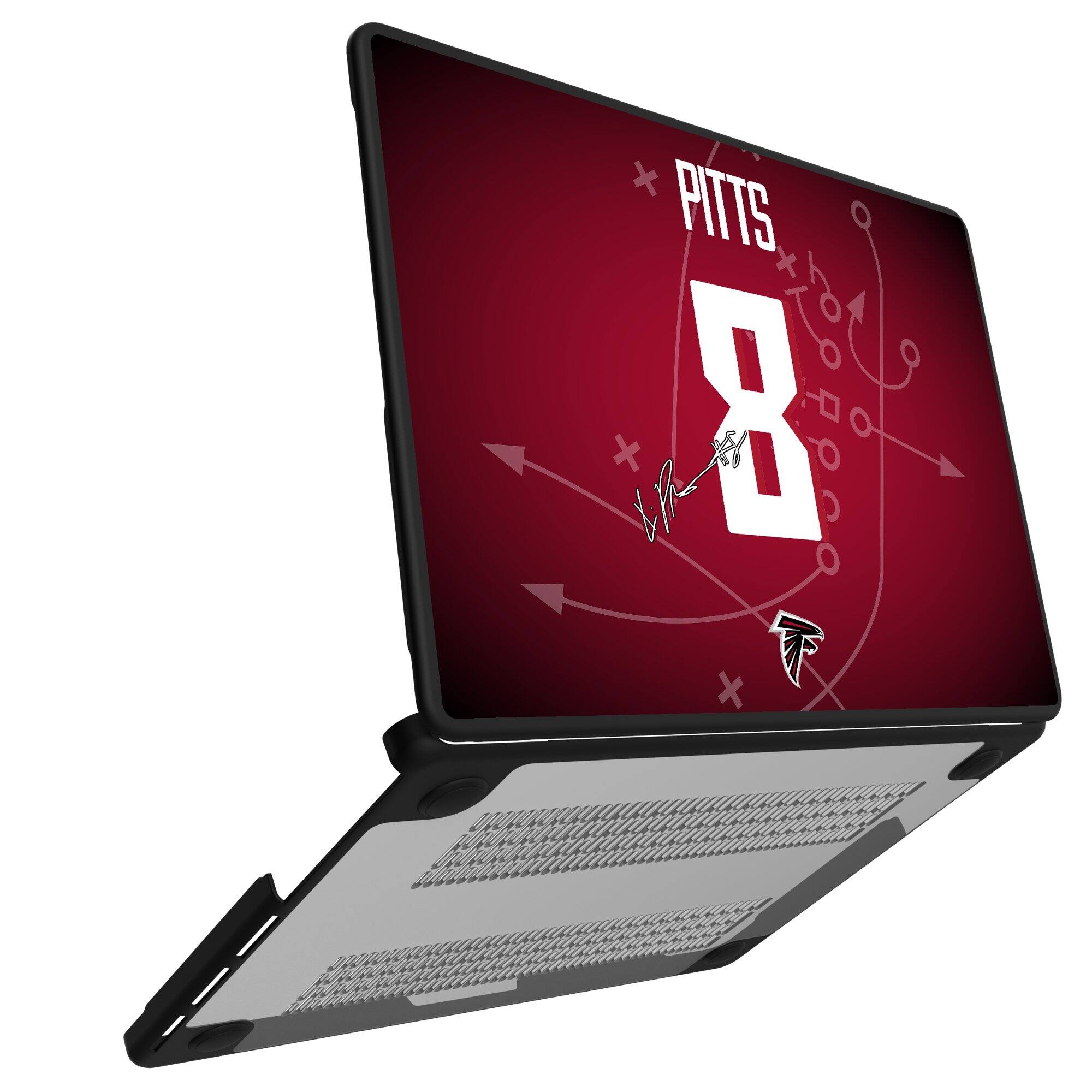 Alt View 1. Keyscaper - Kyle Pitts Atlanta Falcons MacBook Case - Pro 14 in - Multicolor.