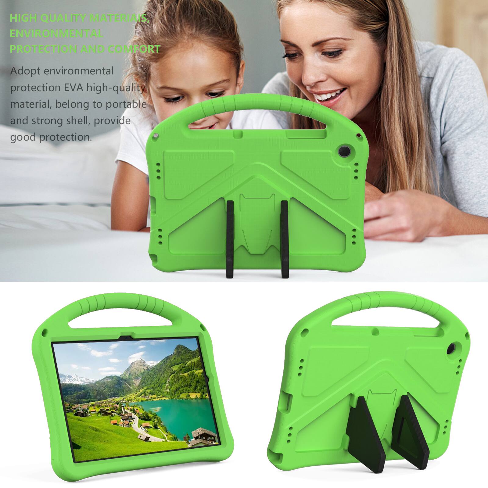 HIGH QUALITY MATERIALS, ENVIRONMENTAL PROTECTION AND COMFORT

Adopt environmental protection EVA high-quality material, belong to portable and strong shell, provide good protection.