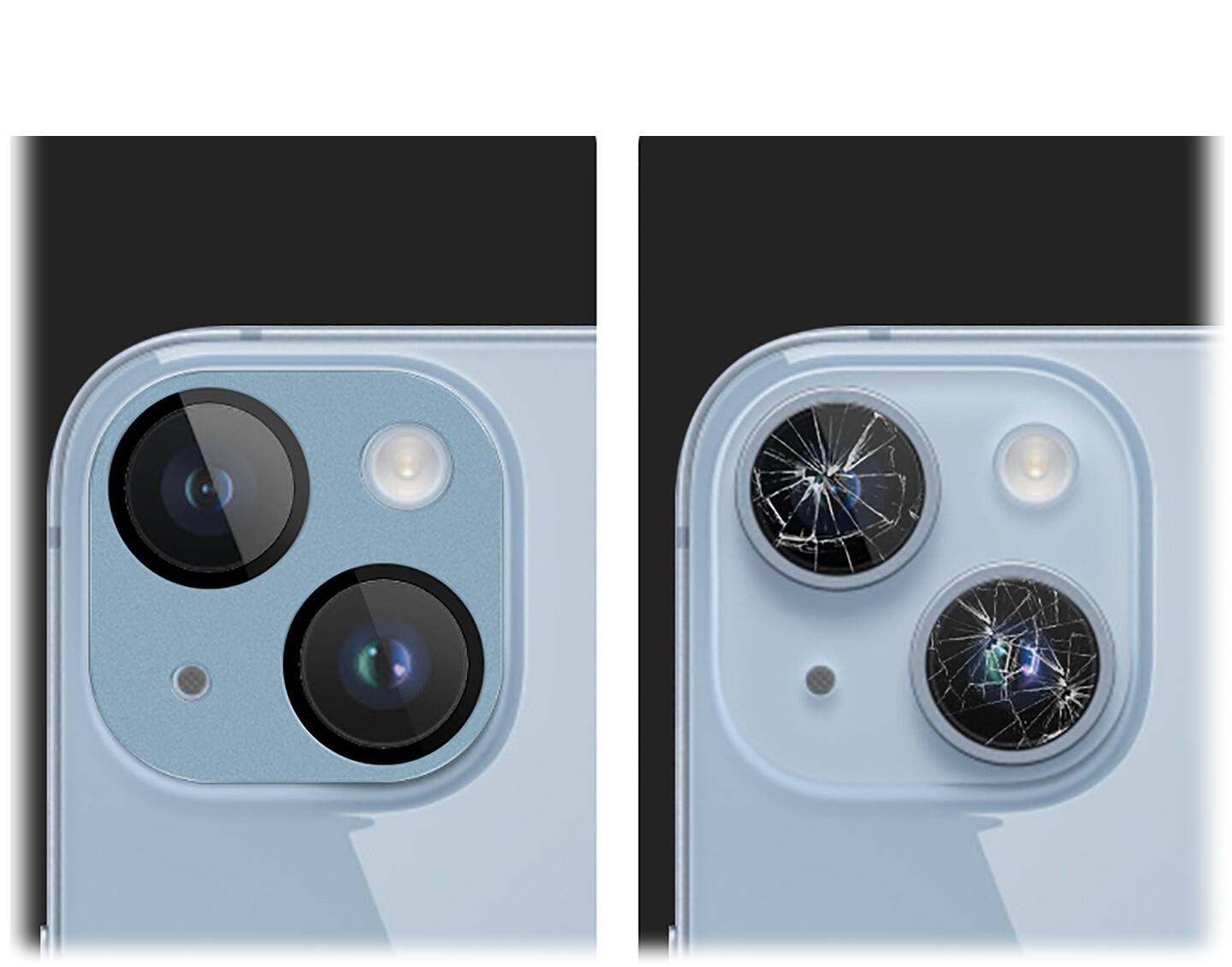 Alt View 12. SaharaCase - ZeroDamage Camera Lens Protector for Apple iPhone 14 and iPhone 14 Plus (2-Pack) - Blue.