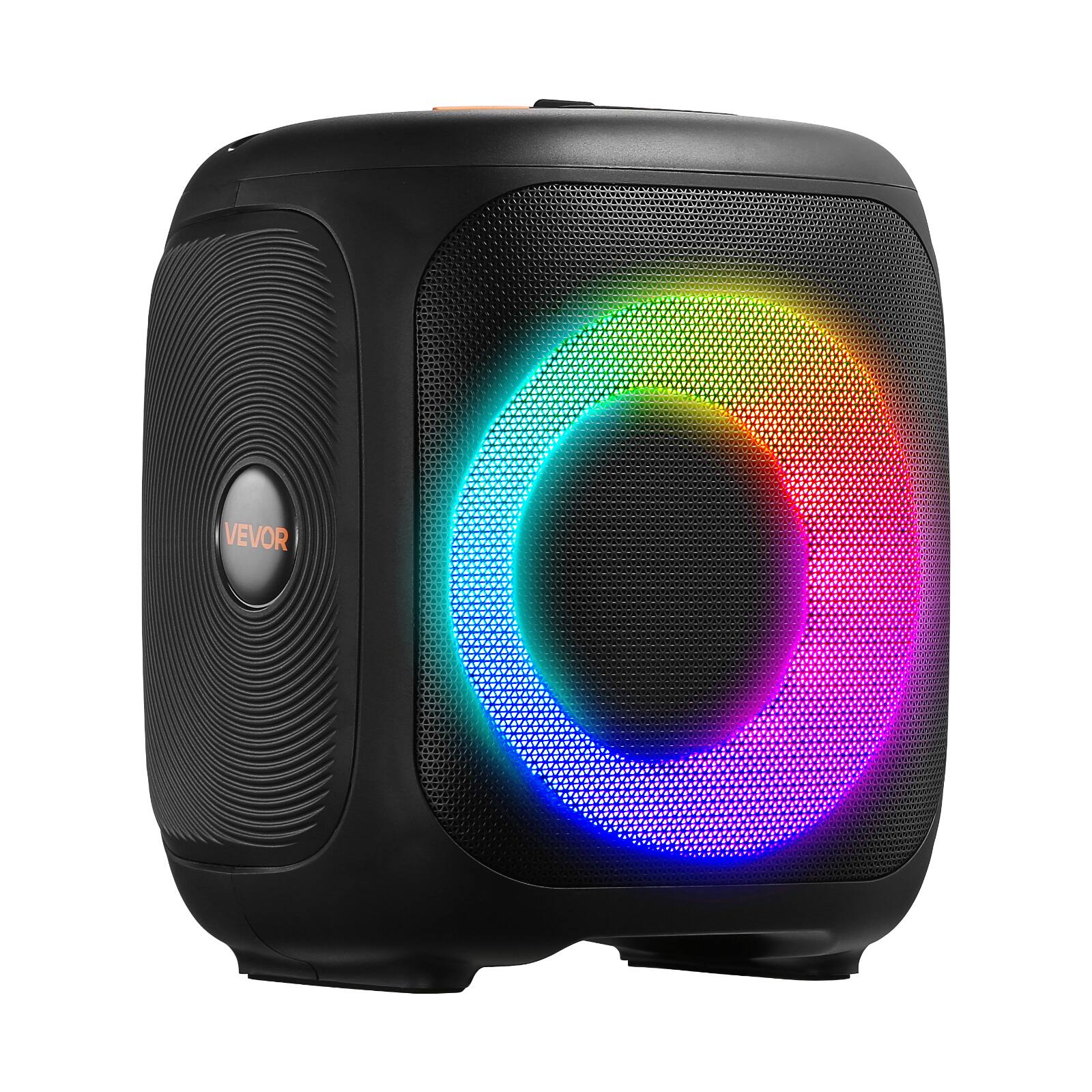 Alt View 5. VEVOR - Karaoke Machine for Adults, 15W, 4-inch Portable Bluetooth Speaker with 2 Wireless Microphones - Black.