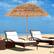 Alt View 1. Costway - 6.5 FT Hula Thatched Tiki Beach Umbrella 30° Tilting Hawaiian Style Umbrella - Natural.