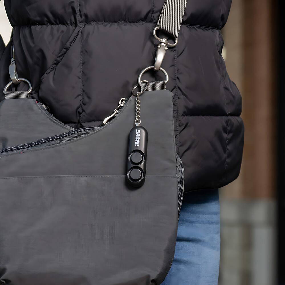 Alt View 1. Sabre - SABRE PA-01, 120dB Personal Alarm With Key Ring, Audible Up To 1,280 Feet, Black - Black.