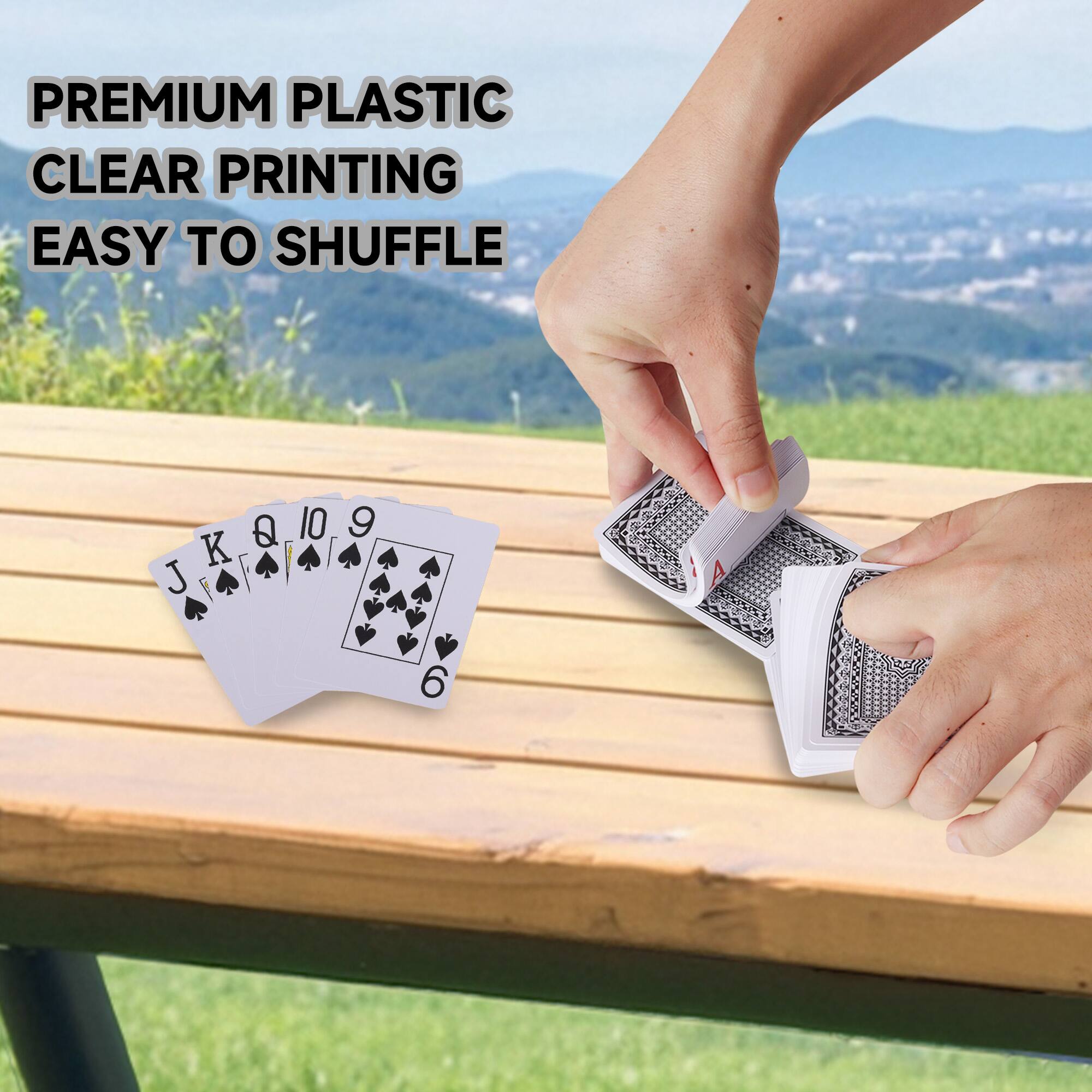 PREMIUM PLASTIC CLEAR PRINTING EASY TO SHUFFLE

J Q K 10 9 6