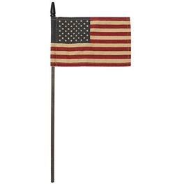 BreeBe - Teastained USA Flag Pick 14" (6.5"x4"Flag) - Multicolor