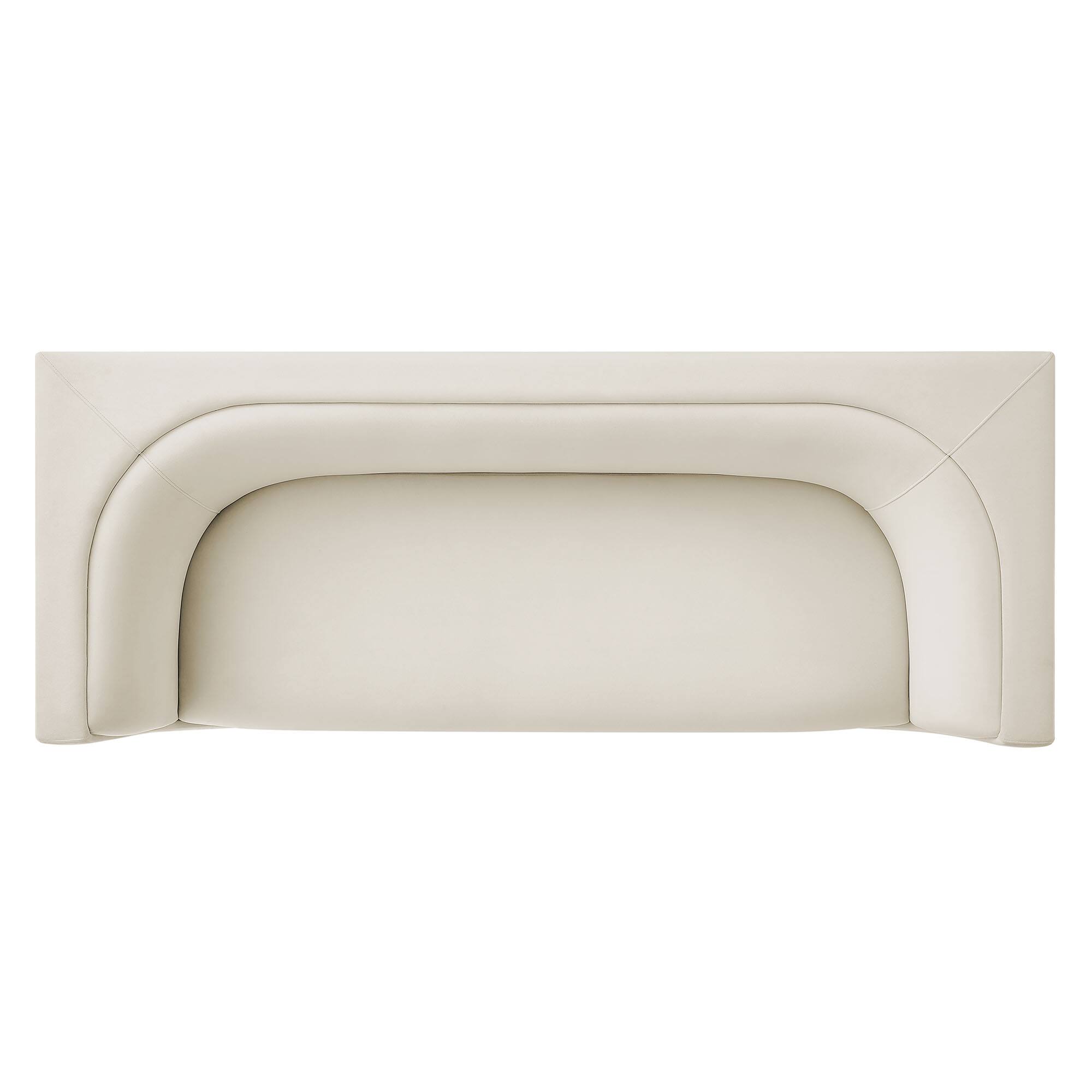 Alt View 7. Modway - Hilda 86" Curved Back Performance Velvet Sofa by Modway - Alabaster.