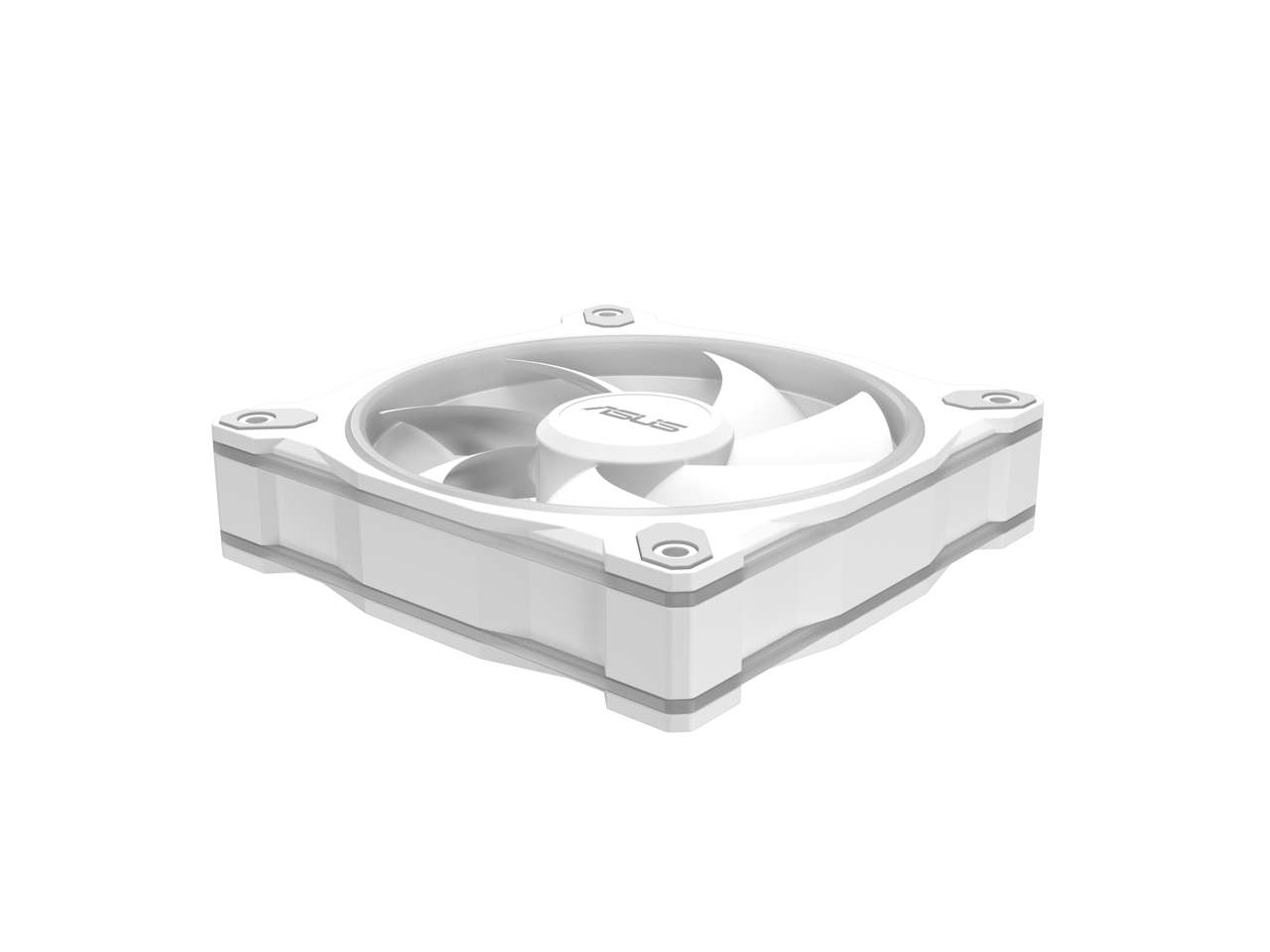 Alt View 8. ASUS - ASUS Prime MR120 ARGB Fan - White, 28mm Frame, Quiet, PWM, 20 ARGB LEDs, Aura Sync - white.