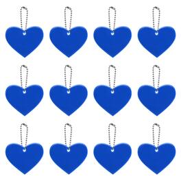 Unique Bargains - Safety Reflector, Reflective Tags Pendant Heart Shaped Safety Keychain with Chain - Fits Keychain/Purses/Cycling/Running - Pink