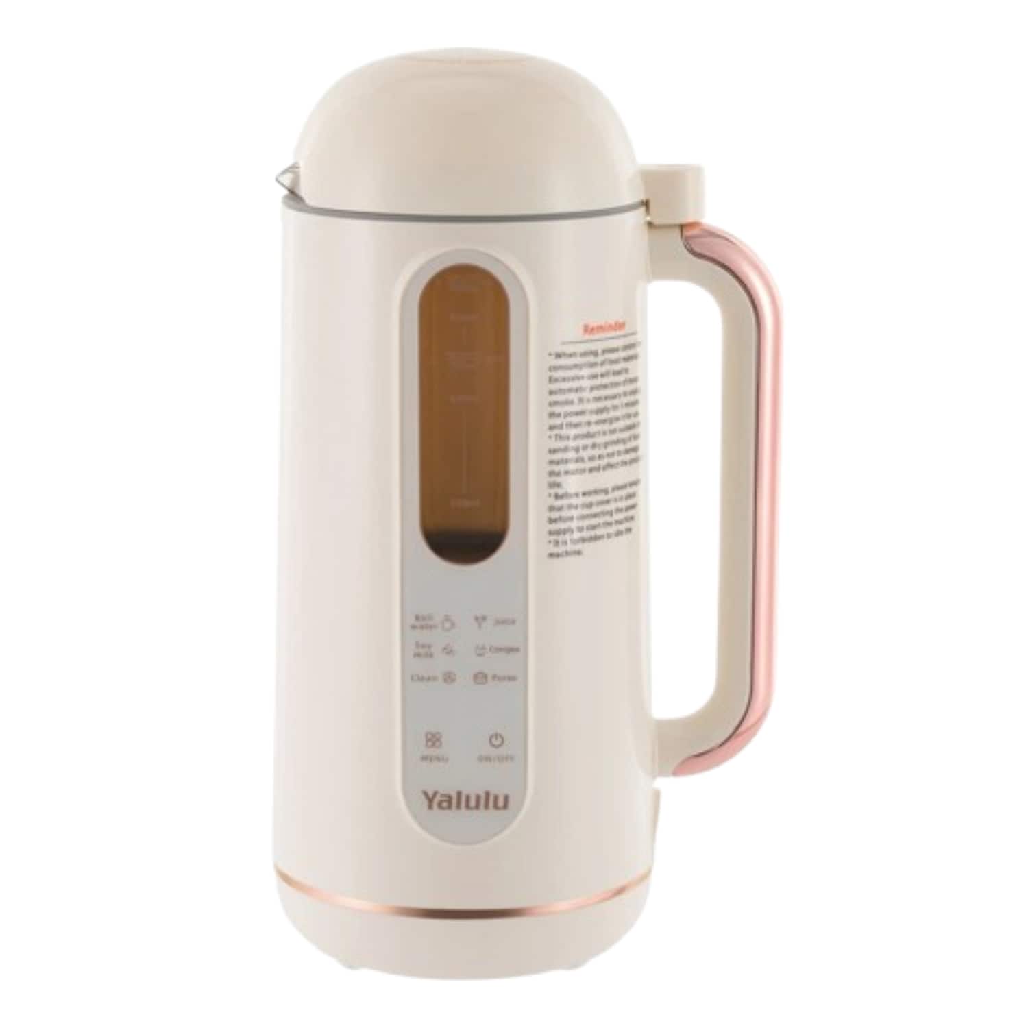 Home Collection - Corded Electric Soybean Milk Maker – Auto Nut Juicer & Kettle, 30oz Cold / 23.67oz Hot - Beige