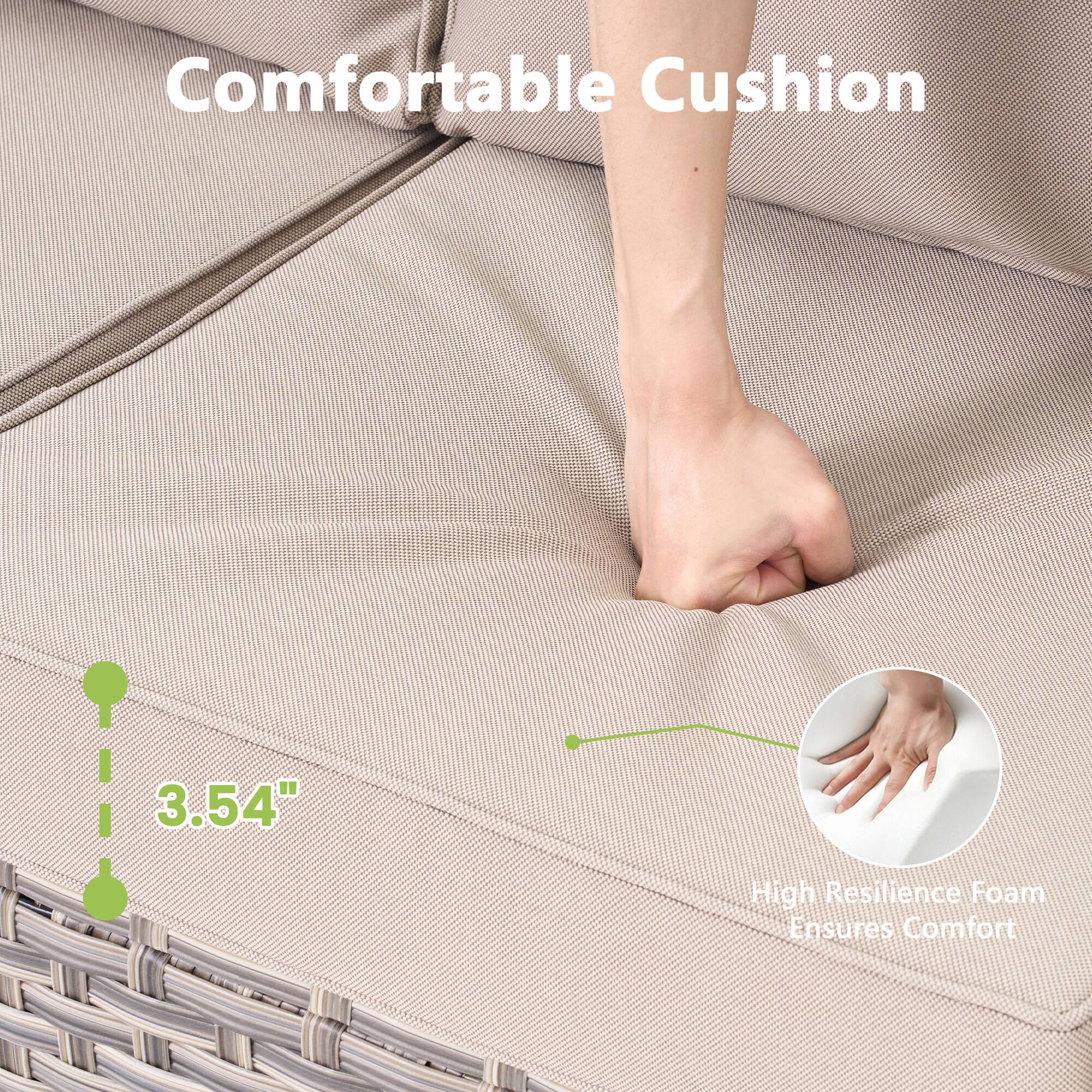 Comfortable Cushion

3.54" High Resilience Foam Ensures Comfort