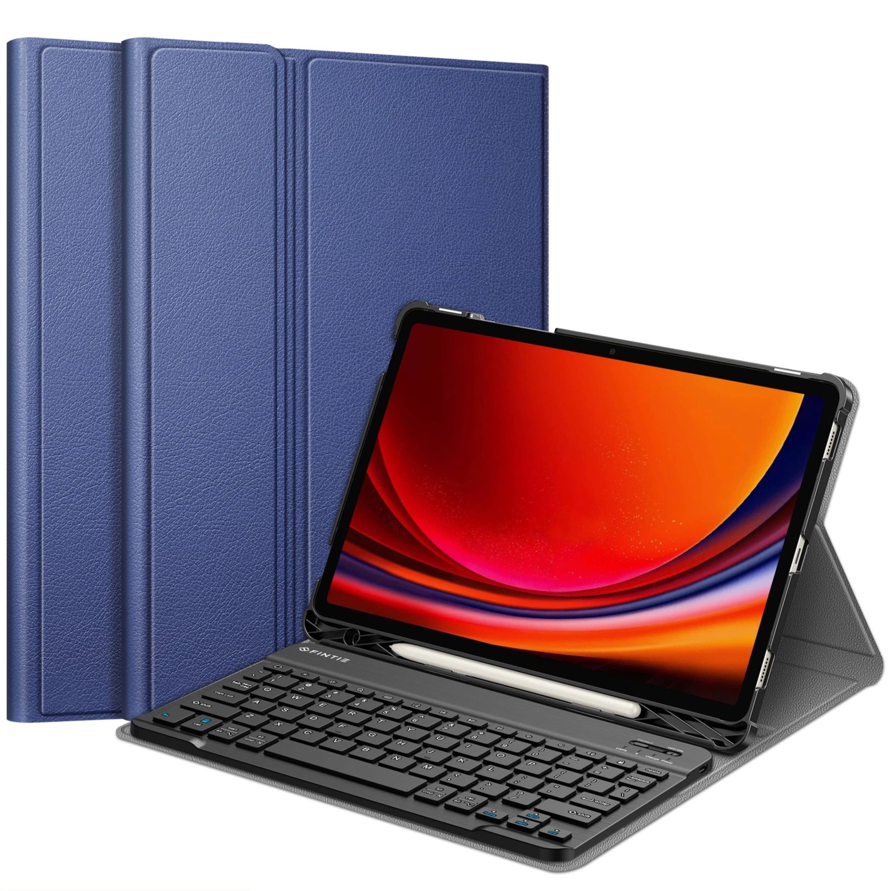 Kitcheniva - Bluetooth Keyboard Case for Samsung Galaxy Tab S9 11" Navy - Blue