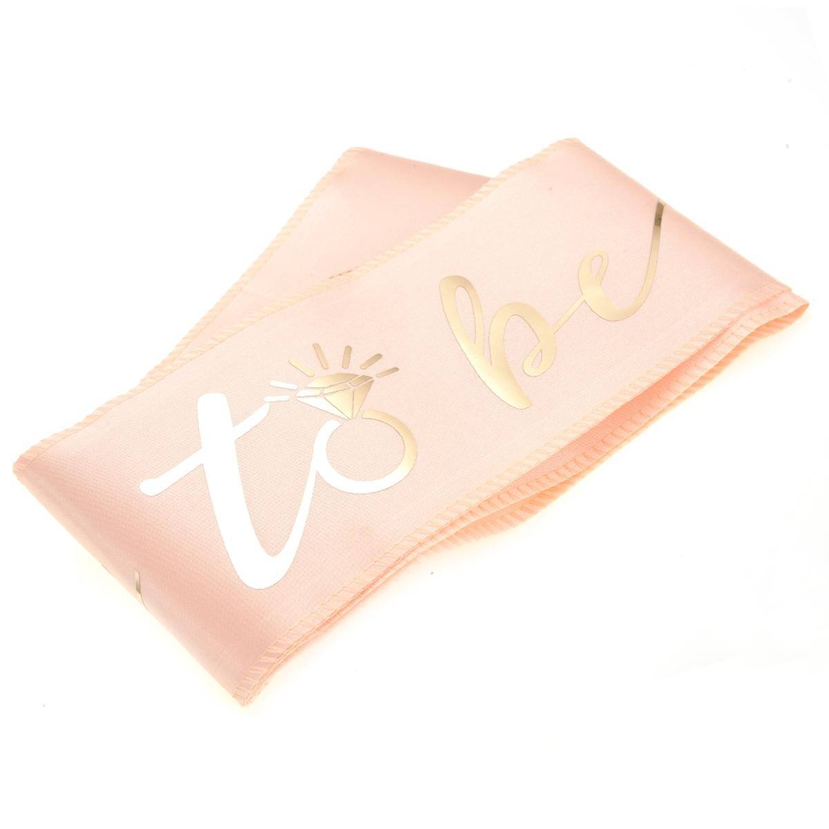Alt View 1. JuzToys - Pink And Gold Bachelorette Party Bride Sash - Pink.