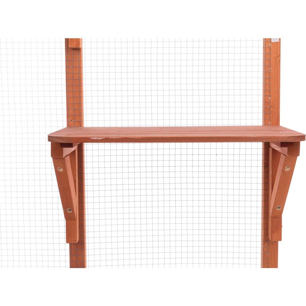 Alt View 2. TRIXIE - Natura Weatherproof Wooden Cattery with Cat Perches, 38.5L x 70.75W x 70.75H - Brown.