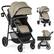 Front. Costway - Costway 2 in 1 Foldable Baby Stroller Kids Travel Newborn Infant Buggy Pushchair 22 lbs - Coffee.