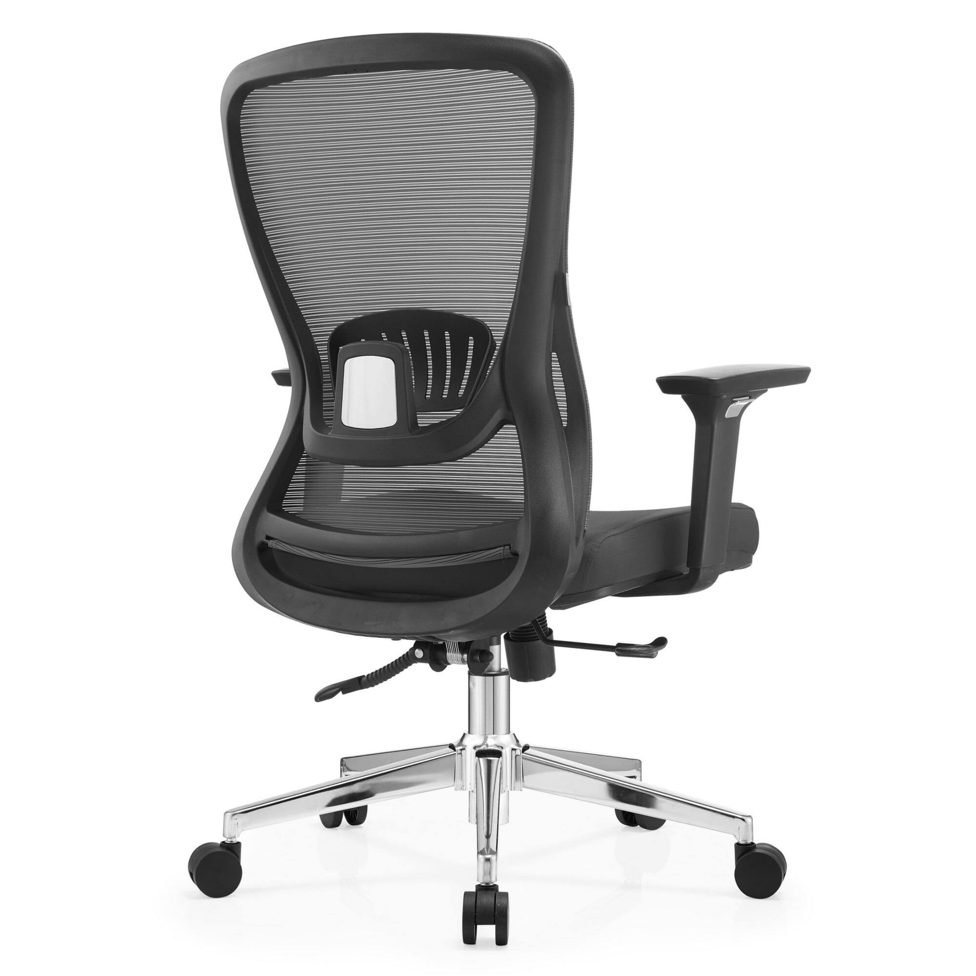 Alt View 4. LeisureMod - Adorit Office Chair Ergonomic Mid-Back Mesh Computer Chair with Swivel & Tilt – Comfortable Desk Chair - Black.