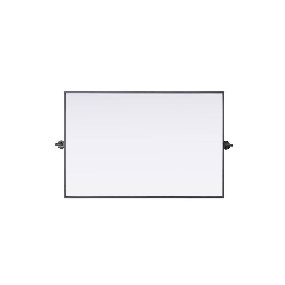Alt View 2. Elegant Kitchen and Bath - Amoura 24X36 Pivot Mirror In Black - Black.