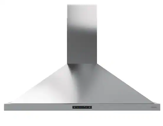 Front. Zephyr - Ombra 36 in. 600 CFM Wall Mount Range Hood - Stainless Steel.