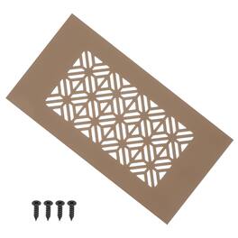 Unique Bargains - 6"x3" Door Air Vent Cover, Heavy Duty Aluminum Alloy Grille Louvered with Mounting Screws for Cabinet Wardrobe - Brown