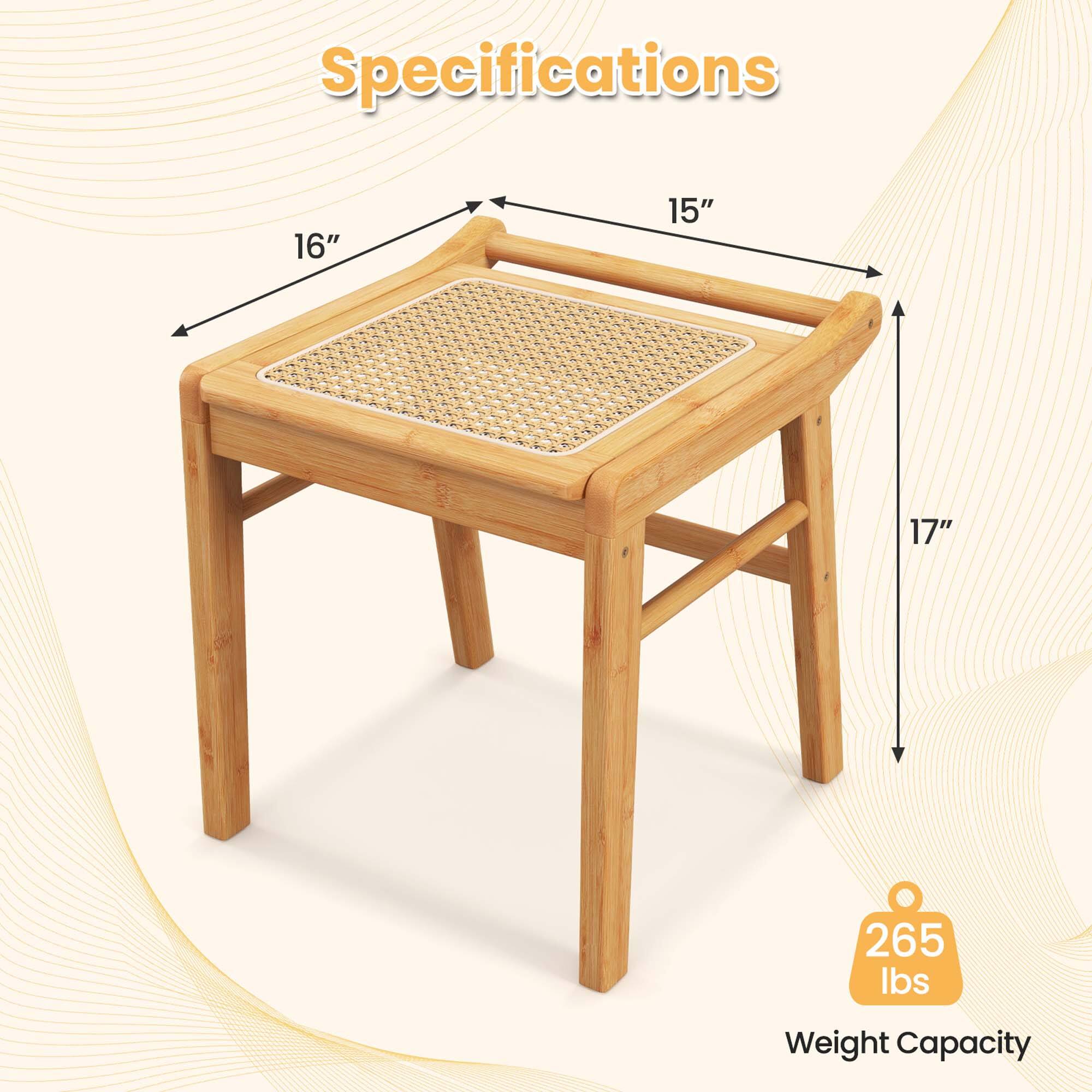 Specifications  
16" x 15" x 17"  
265 lbs Weight Capacity