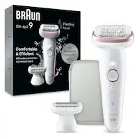 Braun - Silk-épil 9 Pivoting Head, Wet and Dry Epilator, Includes Shaver Head and Trimmer Comb - White/Flamingo - Alt_View_Zoom_11
