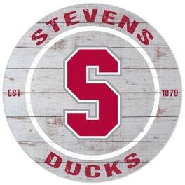 Jardine - Stevens Institute of Technology Ducks 20'' x 20'' Indoor/Outdoor Weathered Circle Sign - White