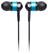 Front Standard. Earjax - Moxy Earbud Headphones - Black/Turquoise.